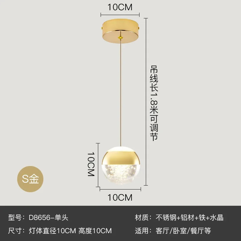 Afralia™ Crystal LED Chandelier for Dining Room Decor