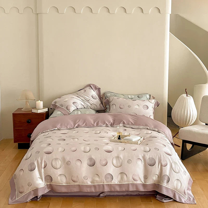 Afralia™ Egyptian Cotton Bedding Set Queen King Ru Double, Quilt Cover Sheet Pillowcase