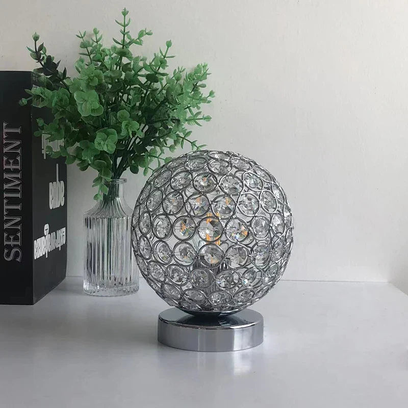 Afralia™ Crystal Table Lamp: Modern Desktop E27 LED Desk Lamp for Parlor, Bed Room, Bedside Cabinet