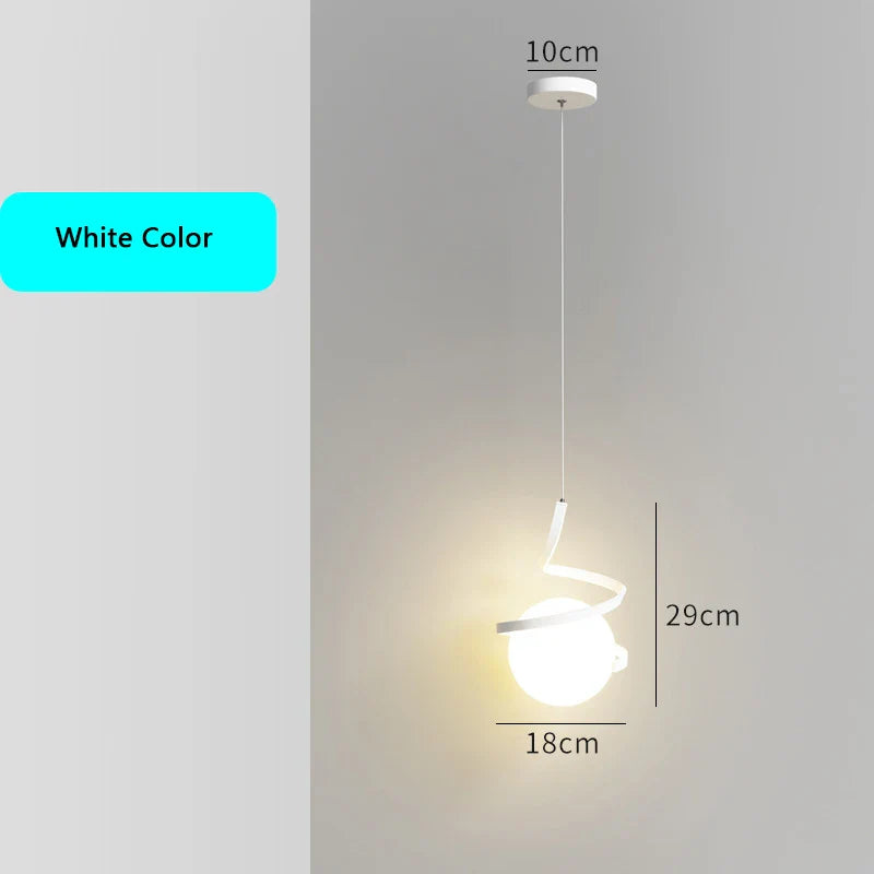 Afralia™ LED Spiral Pendant Lights Chandelier for Living Room Bedroom Lighting