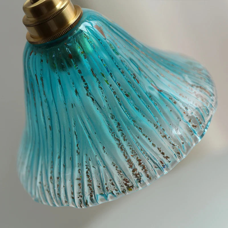 Afralia™ Blue Glass LED Pendant Lights Adjustable Hanging Lamp Luminaire