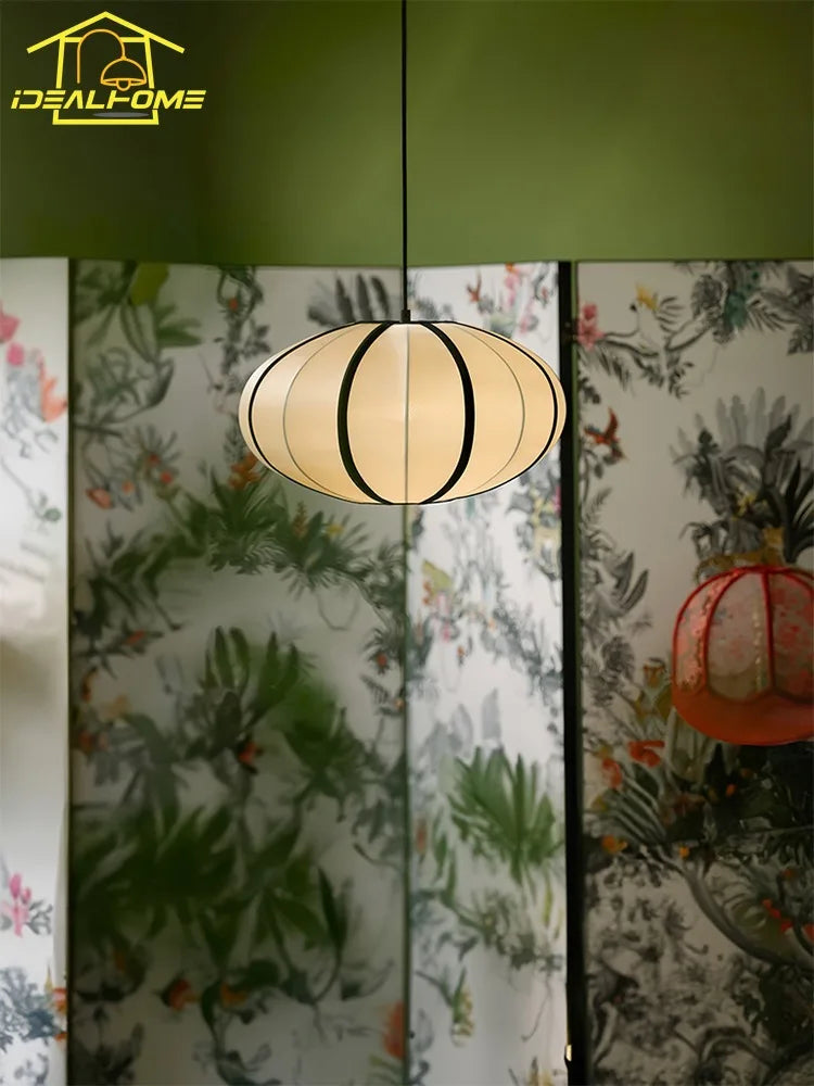 Afralia™ Zen Art Lantern Pendant Light, LED E27, Nordic Style, for Restaurant Bedroom Living Room
