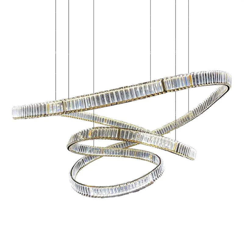 Afralia™ Crystal Chandelier Luxury Designer Light for Elegant Living Spaces