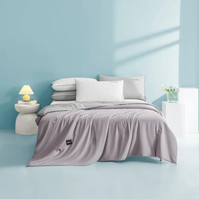 Afralia™ Summer Quilt: Super Soft Soya Fiber Filling, Breathable & Skin Friendly Blanket