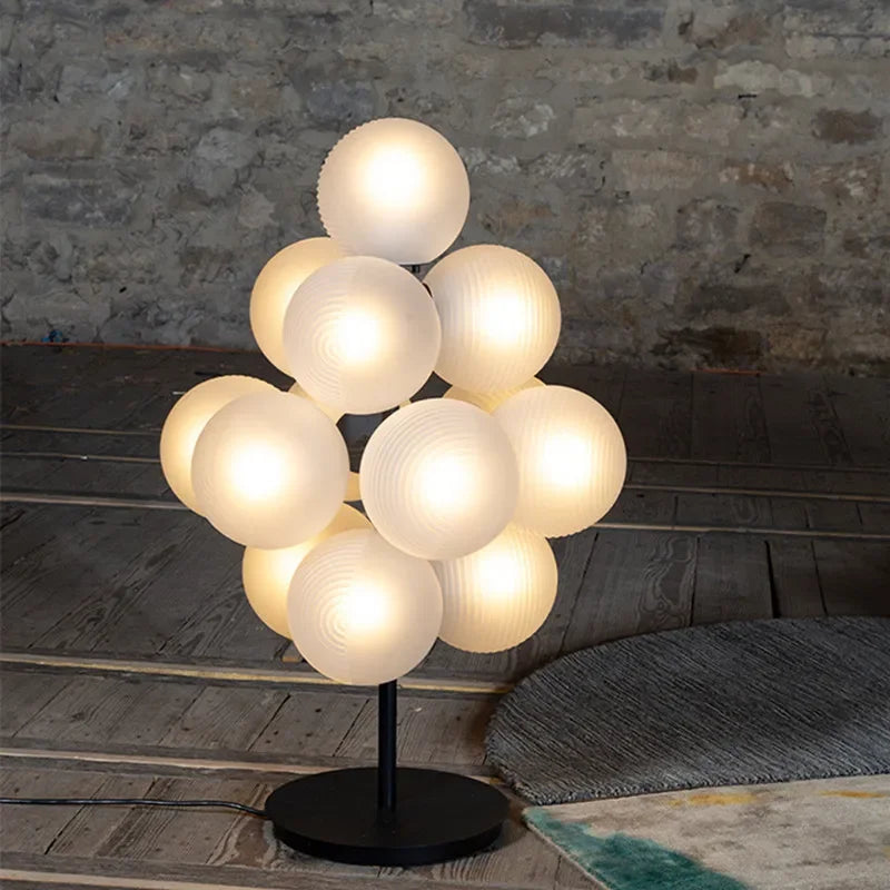 Afralia™ Glass Bubble Floor Lamp: Modern Nordic LED Lighting for Living Room and Bedroom