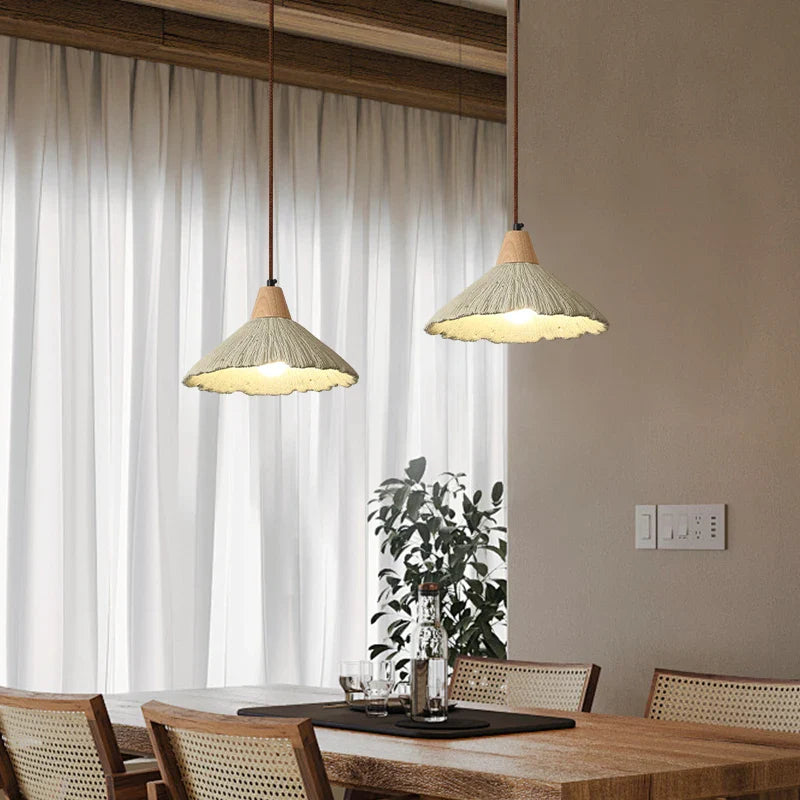 Afralia™ Vintage Micro Cement Pendant Lights - LED Interior Hanging Lamp for Living Room