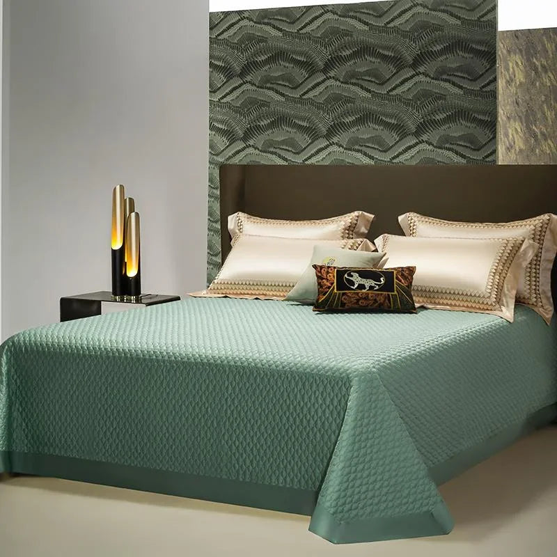 Afralia™ 1200TC Egyptian Cotton Embroidery Bedding Set - Queen King Size Bedlinens