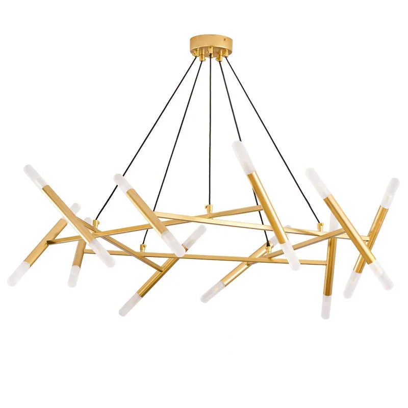 Afralia™ Modern Metal LED Pendant Chandelier Home Decor Art Fixture