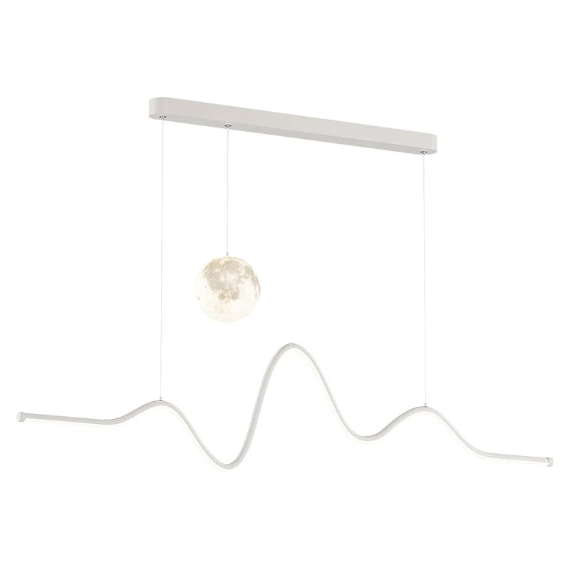 Afralia™ Modern Moon Light Chandelier for Luxury Dining Room Table