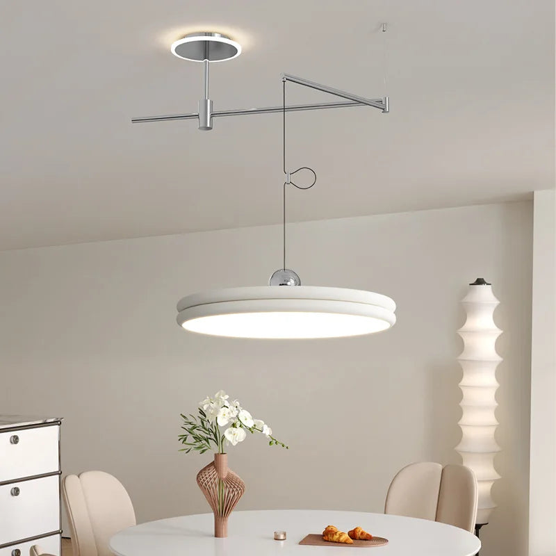 Afralia™ Modern LED Swing Arm Hanging Lamp for Indoor Dining Room Decor