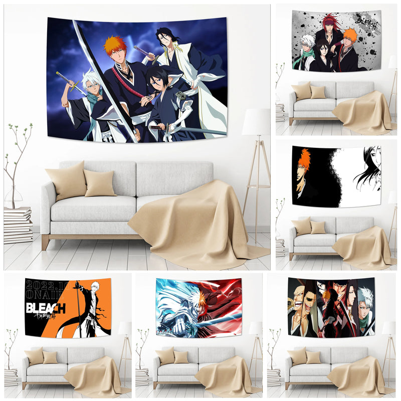 Afralia™ Bleach Japan Anime Tapestry Wall Decoration Witchcraft Hippie Wall Hanging