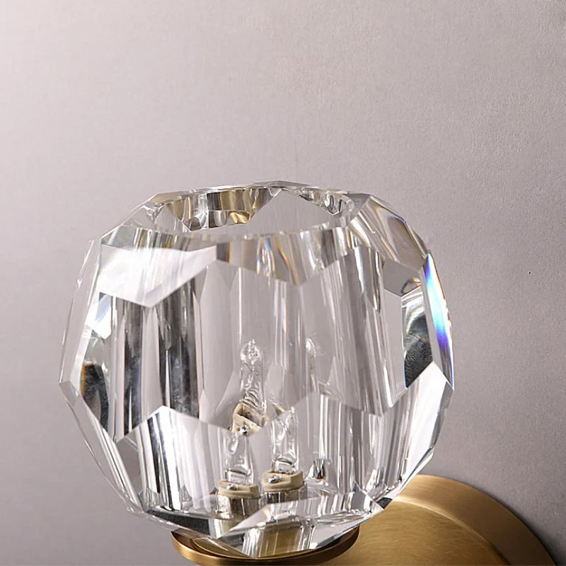 Afralia™ Crystal Wall Sconce: Modern LED Fixture for Bedroom, Living Room, and Hallway