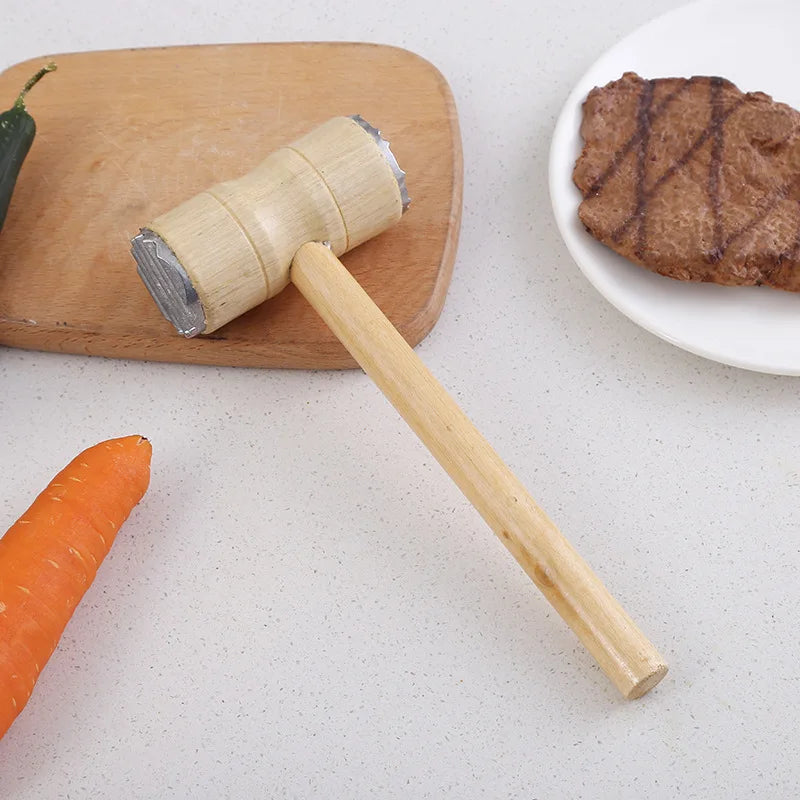 Afralia™ Wood Meat Tenderizer Pounder for Steak & Pork - Kitchen Tool