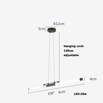 Afralia™ LED Black Gold Designer Chandelier Lighting for Dinning Room