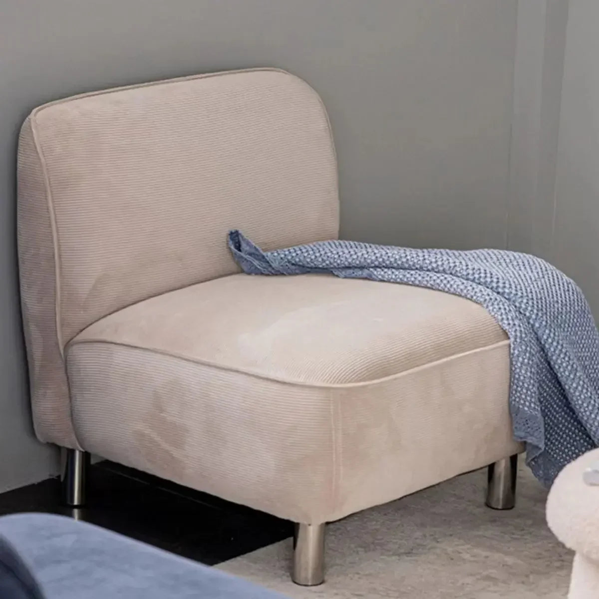 Afralia™ Nordic Lamb Cashmere Single Sofa Chair for Home Living Room