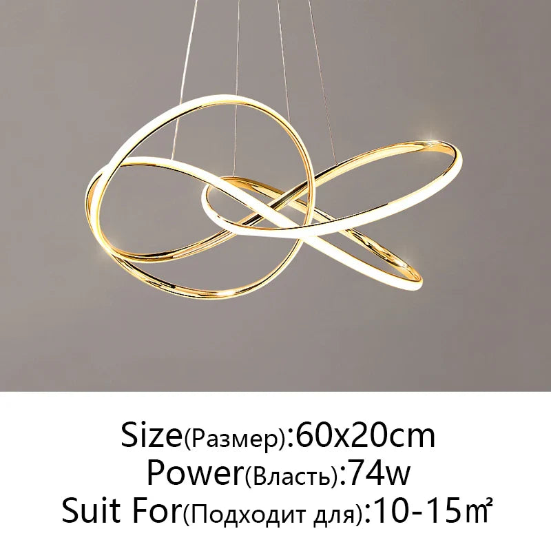 Afralia™ Modern Dimmable LED Chandelier Pendant Light for Home Decor