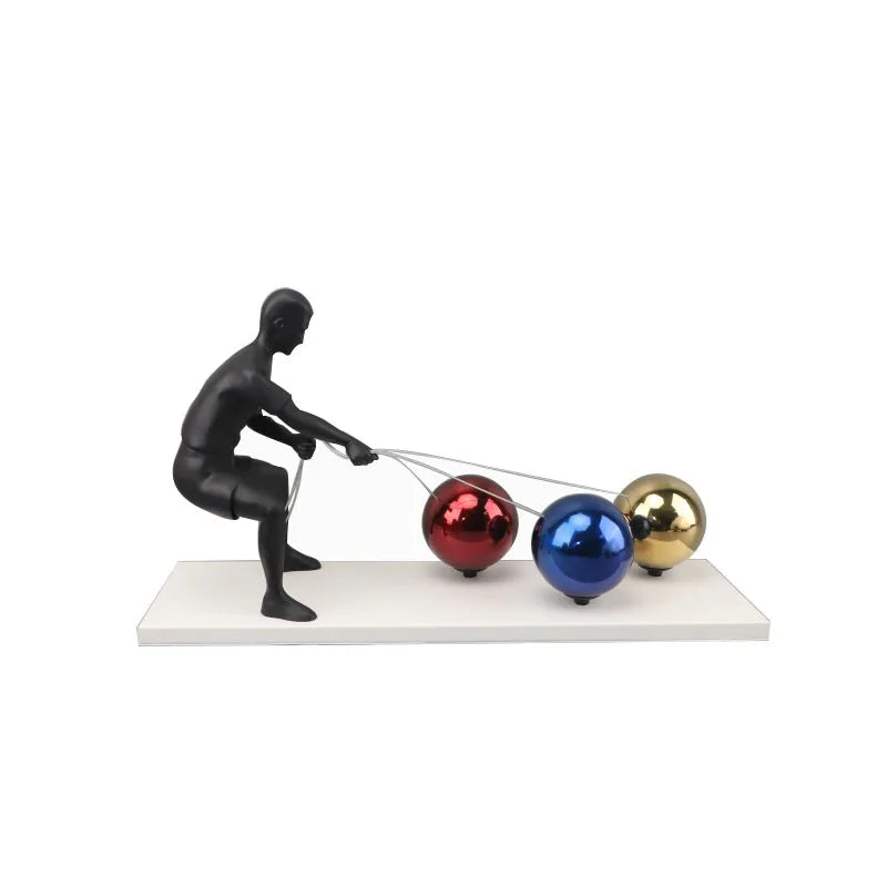 Afralia™ Metal Abstract Balloon Ball Puller Room Decoration