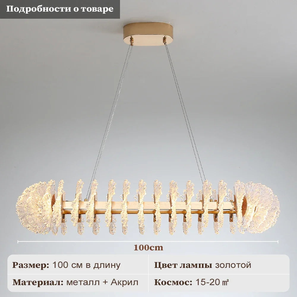 Afralia™ Coral Flower Crystal Chandelier: Modern Luxury LED Pendant Lighting for Home