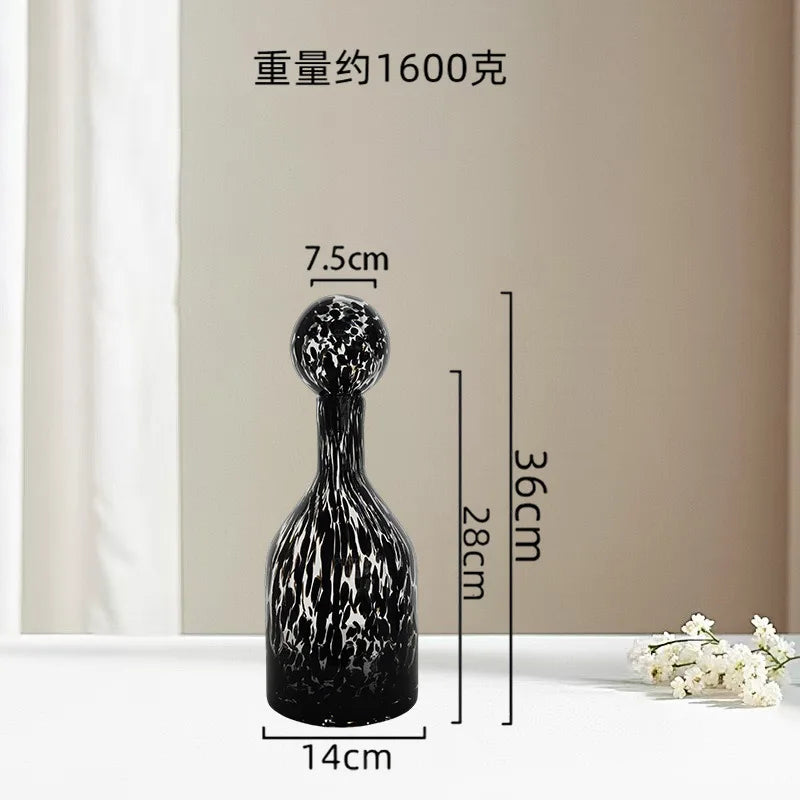 Afralia™ Leopard Print Glass Vase: Stylish Terrarium & Home Decor Accessory