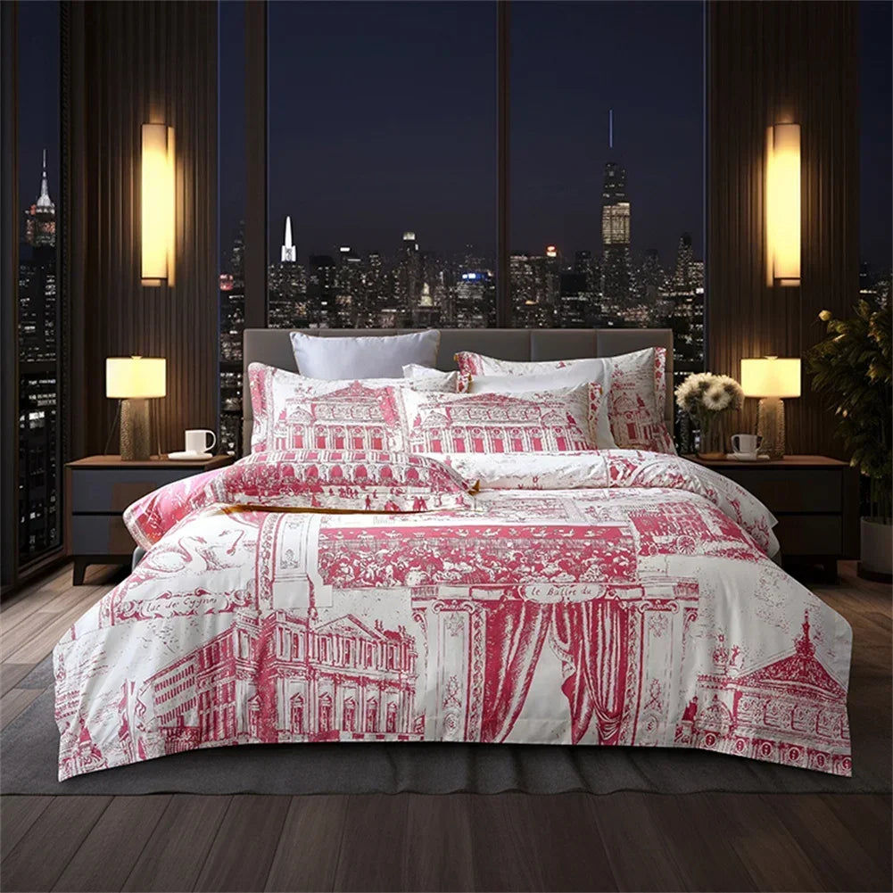 Afralia™ 1200TC Golden Egyptian Cotton King Queen Bedding Set, Custom Size Option