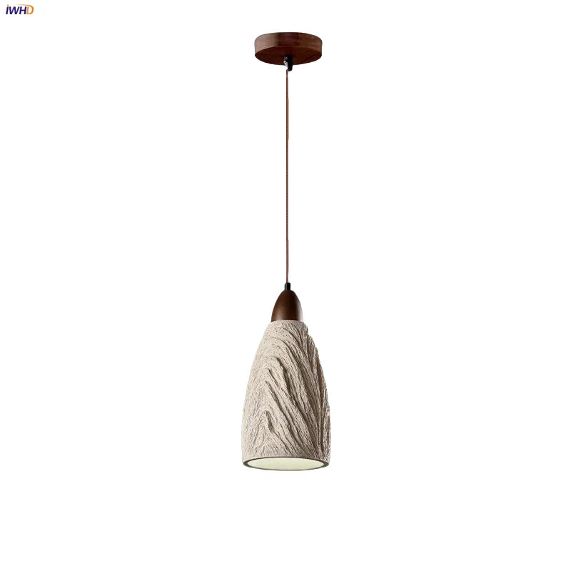 Afralia™ Modern Cement Hanging Light Fixture Aisle Bar Coffee Lampshade LED Pendant