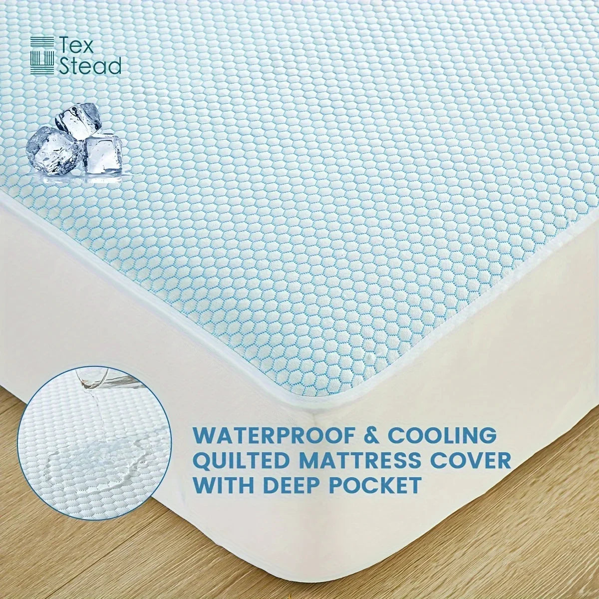 Afralia™ Soft Cooling Mattress Topper, Waterproof Fitted Sheet - Luxurious & Deep Pocket
