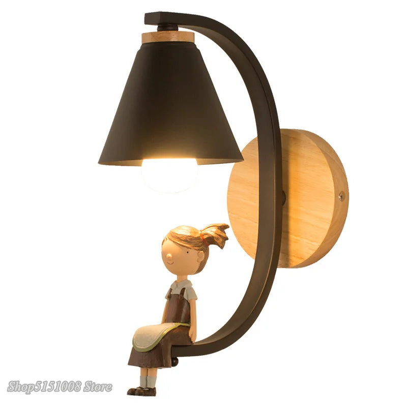 Afralia™ Nordic LED Wall Lamp Modern Bedroom Creative Light Fixture