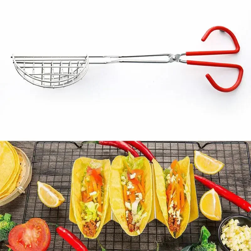 Afralia™ Taco Shell Maker Press Tortilla Fryer Tong Plated Tortilla Press Machine