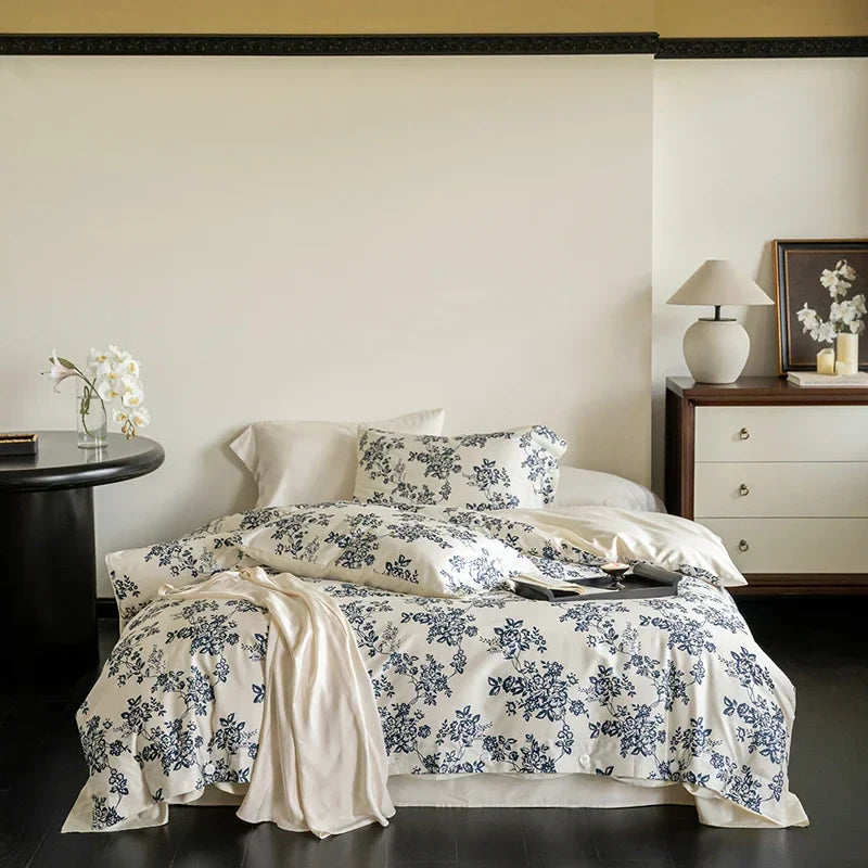 Afralia™ 100S Egyptian Cotton Bedding Set Queen King Euro Size Sheets Duvet Pillowcase