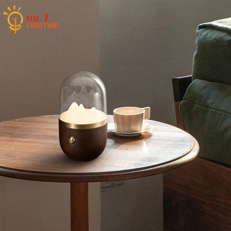 Afralia™ Solid Wood Touch Desk Lamp for Bedroom and Living Room