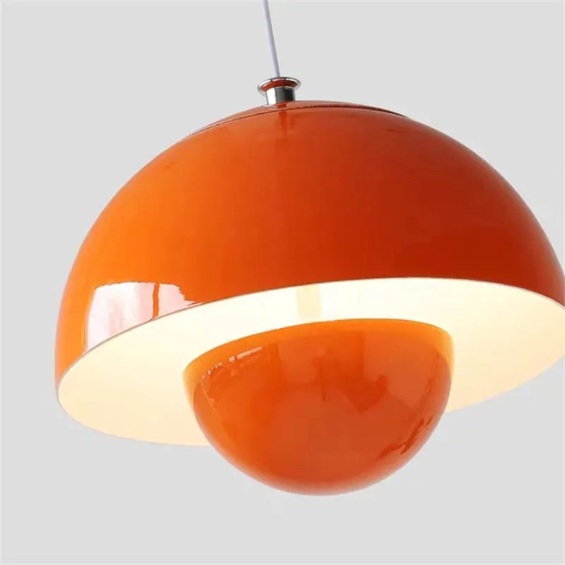 Afralia™ Designer Flower Bud Pendant Light for Restaurant Bedroom in Coloured Glass