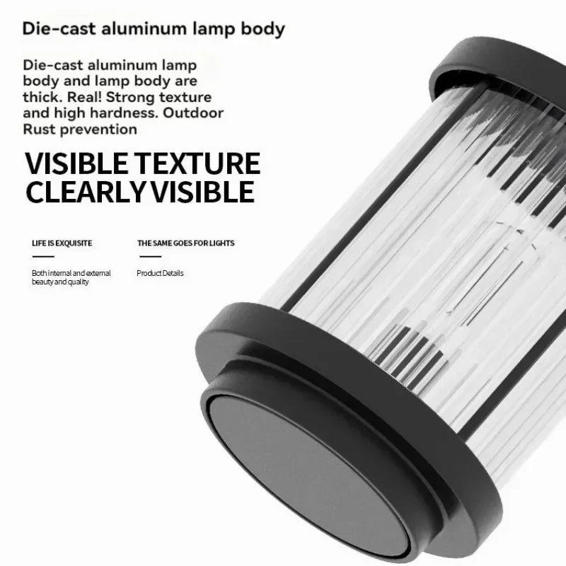 Afralia™ Solar Glass Lantern Garden Floor Lamp for Villa Courtyard Lawn