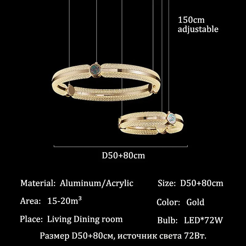 Afralia™ Modern Lustre Chandelier Ceiling Light - Luxury Pendant LED Lighting for Home Décor