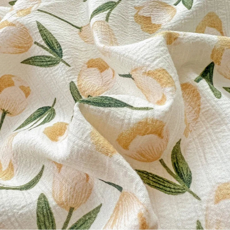 Afralia™ Flower Print Bedding Set 200X230Cm Soft Cotton Duvet Cover Set