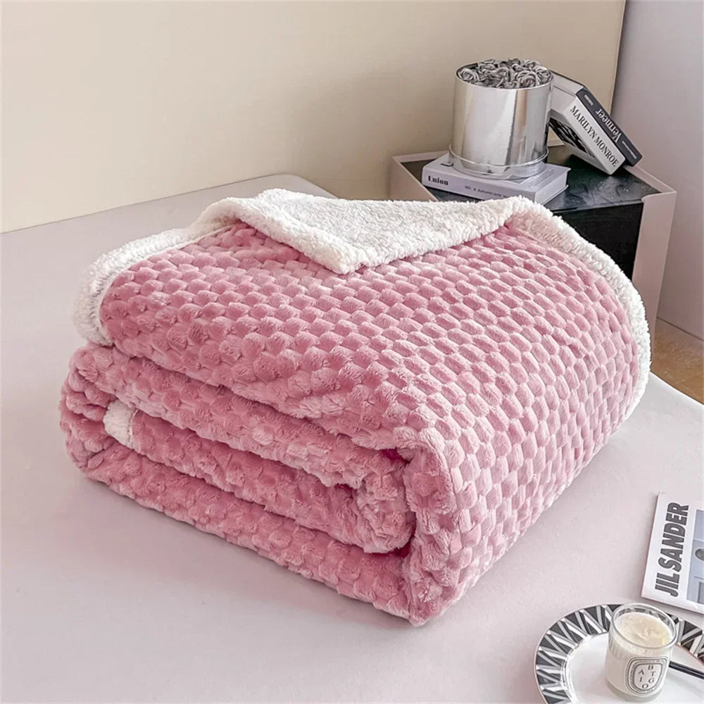Afralia™ Sherpa Fleece Plush Blanket Throw - Cozy Solid Color BedSheet