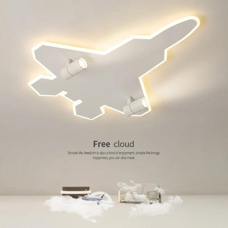 Afralia™ Kids Ceiling Lights Cartoon Boys Bedroom Creative Eye Protection LED Lighting