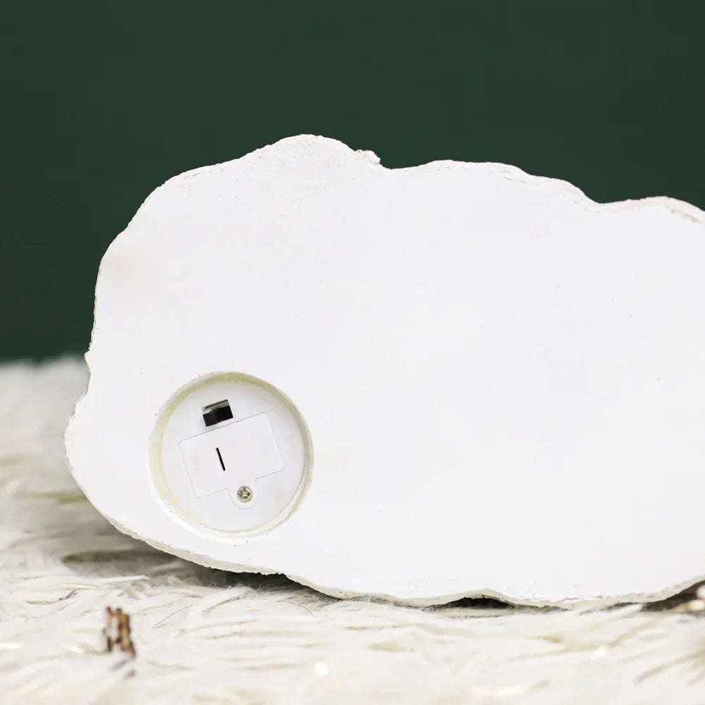 Afralia™ Christmas Village Houses Set with Night Lights and Crystal Ball – Festive Home Decor