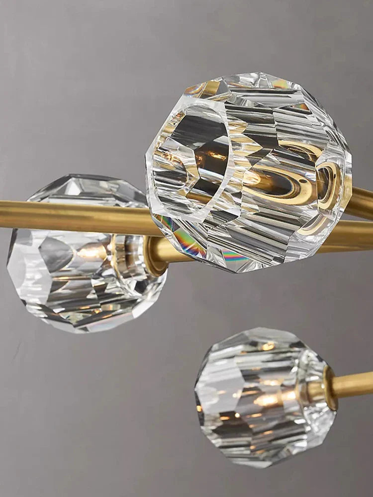 Afralia™ Crystal Gold Chandelier: Luxury Lighting Fixture for Kitchen, Modern Design & High-Quality Craftsmanship