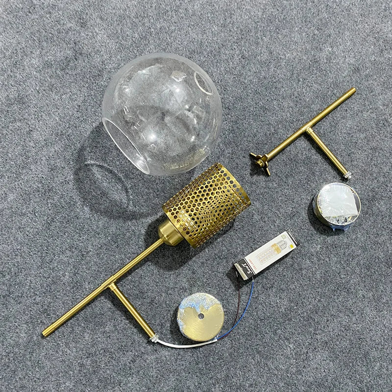 Afralia™ LED Glass Wall Lamp for Modern Bedroom Decor