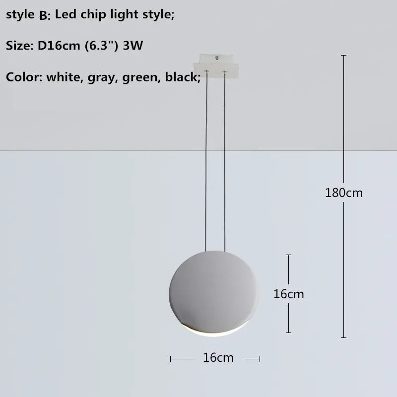 Afralia™ Nordic Bar Modern LED Pendant Light Resin Lustre Dining Room Hanging Lamp