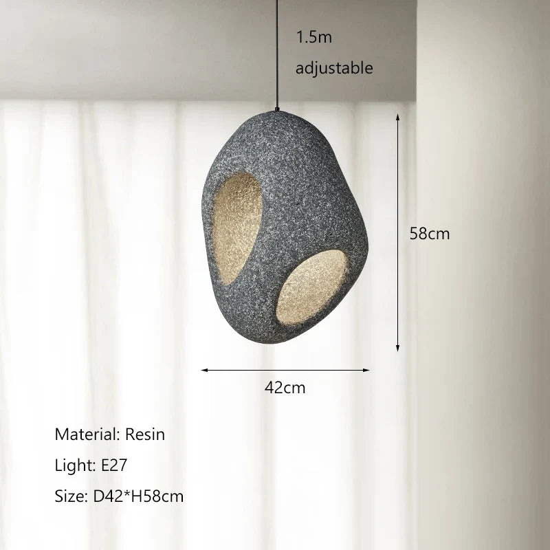 Afralia™ Wabi Sabi Pendant Lamp: Modern LED Hanging Light Fixture for Home Decor & Dining Room