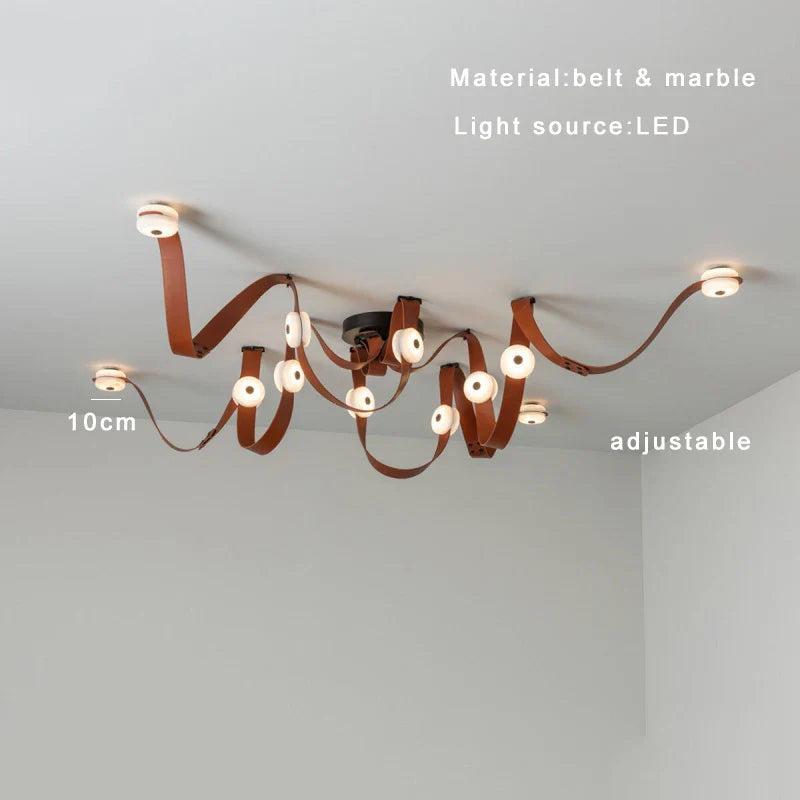 Afralia™ Marble Ceiling Pendant Lights - LED Dimmable, Easy Installation, Customized for Duplex Villas.