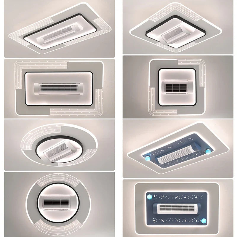 Afralia™ LED Bladeless Ceiling Fan with Remote Control for Modern Living Room