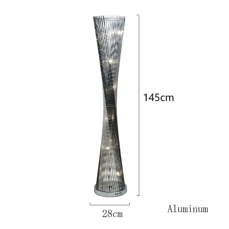 Afralia™ Aluminum Tower Floor Lamp for Living Room, Modern LED Standing Light Stand