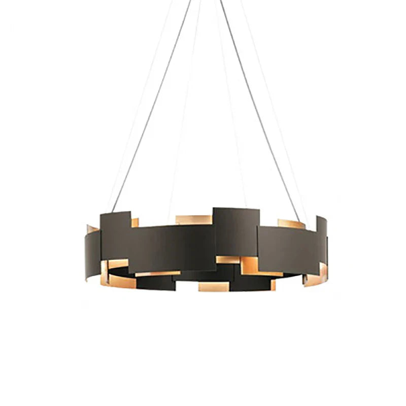 Afralia™ Black Scandinavian Style Ceiling Chandelier LED Lustres for Living Room Bedroom