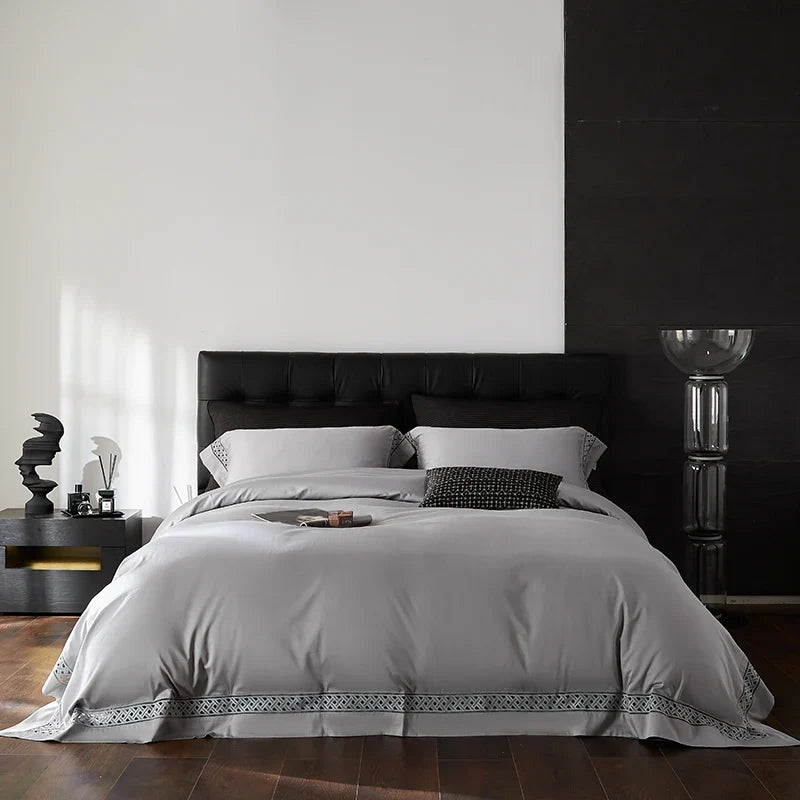 Afralia™ Egyptian Cotton Luxury Hotel Bedding Set: Duvet, Sheet, Pillowcases