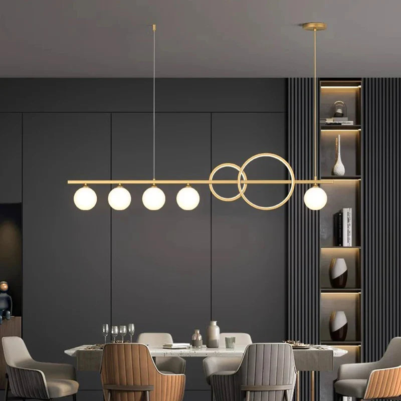 Afralia™ Elegant Chandelier Dining Room Pendant Light Ceiling Fixture for Salon Home Décor