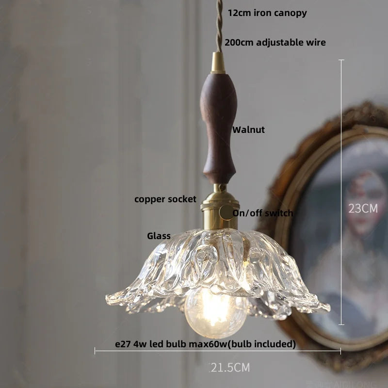 Afralia™ Glass LED Pendant Light Fixture for Modern Home Decor