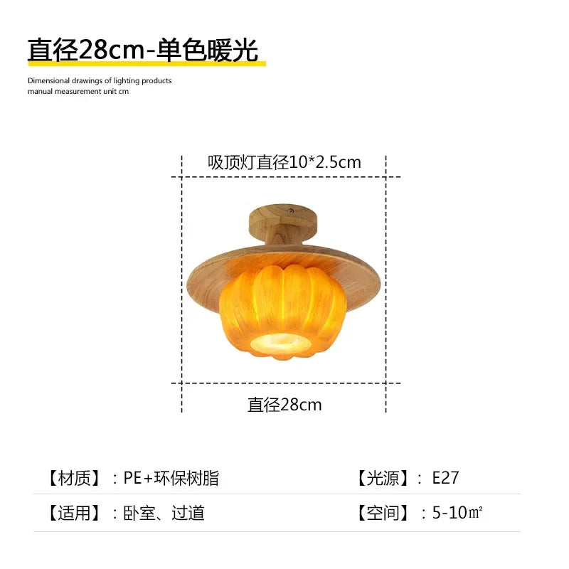 Afralia™ Modern Nordic Pumpkin Chandelier & Table Lamps Set for Living Room & Corridor