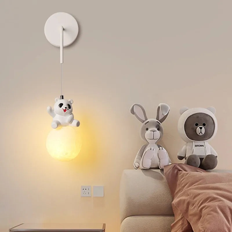 Afralia™ Bear Bedroom Wall Lamp: Modern Chandelier for Home Decor and Indoor Lighting